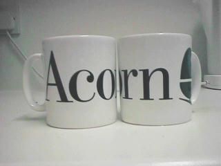 A couple of Acorn mugs mooching around and looking rather pleased with themselves